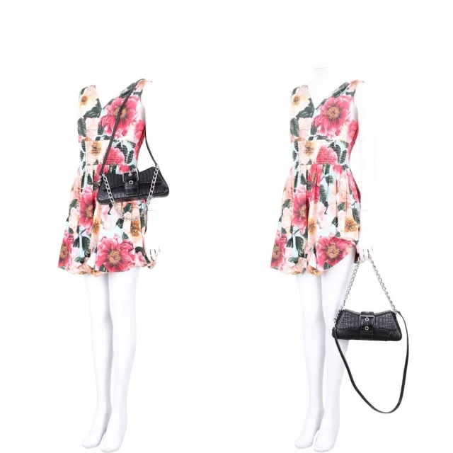 【Balenciaga 巴黎世家】Lindsay 鱷魚紋牛皮翻蓋肩背 斜背弧形包-黑色(斜背包 肩背包 弧形包 手提包)