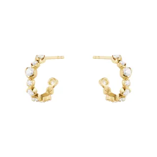 【Georg Jensen 官方旗艦店】GEORG JENSEN SIGNATURE DIAMONDS 耳環(18K黃金 鑽石)