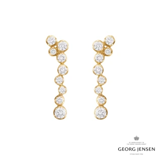 【Georg Jensen 官方旗艦店】GEORG JENSEN SIGNATURE DIAMONDS 耳環(18K黃金 鑽石)