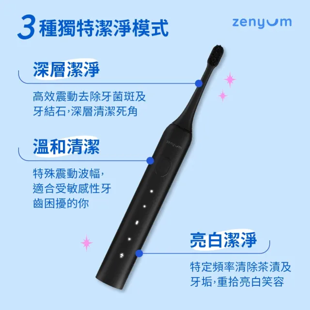 【Zenyum】Sonic™ Go 隨行版音波振動牙刷(新加坡專業牙醫設計/僅97克/IPX7防水)