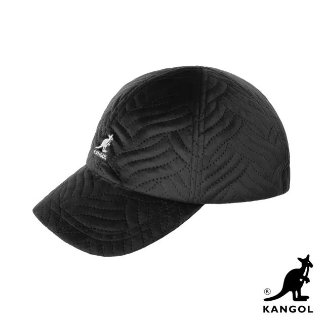 【KANGOL】PLUSH WAVE 絨感絎縫棒球帽(黑色)