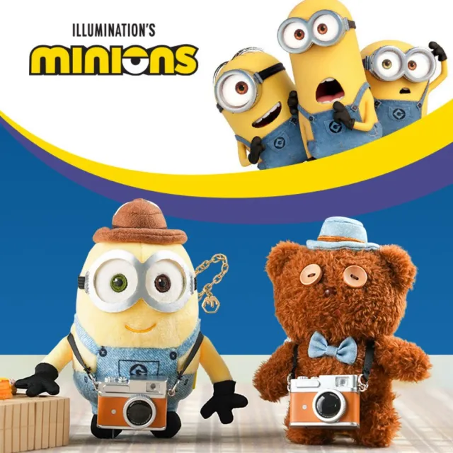 【MINIONS 小小兵】環球影城小小兵玩偶吊飾耳機包TIM熊提姆熊(正版閨蜜女友男友女兒子生日交換聖誕禮物)