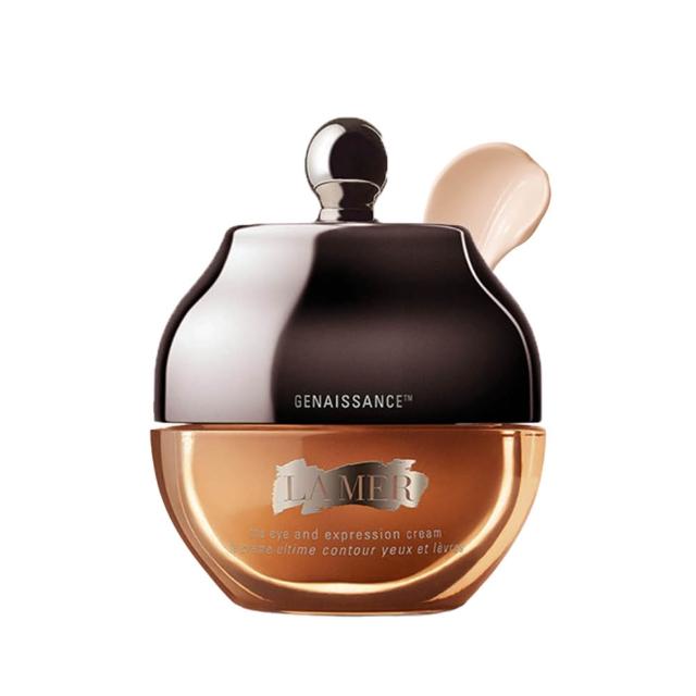 LAMER海洋拉娜 創世紀原晶眼部精華霜15ml 是一款專櫃級高階眼部保養產品，適合各種膚質使用。其獨特配方富含原晶成分，能深入修護眼部肌膚，改善細紋與暗沉，提升整體膚況與明亮度。產品容量為15ml，儲存期限為3年，請詳見產品包裝標示。