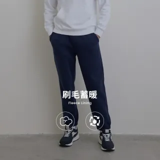 【GIORDANO 佐丹奴】男裝加絨針織束口褲(26 深藍)