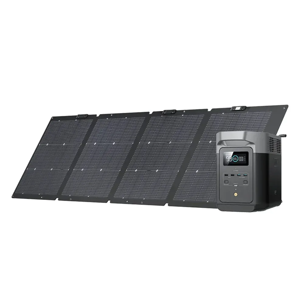 【ECOFLOW】原廠直營 DELTA 2 + 220W 便攜太陽能板+收納包(戶外電源 防颱必備 停電神器)