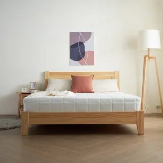 【H&D 東稻家居】200cm加長版 格子銀離子抗菌硬式獨立筒床墊-雙人5尺(MIT台灣製)