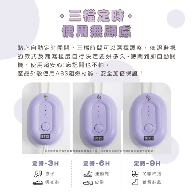 【SOTHING 向物】恆溫定時速乾除菌烘鞋器 BT21款(1年保固 PTC發熱 烘鞋機 除臭殺菌 烘襪 除溼 除濕 梅雨)