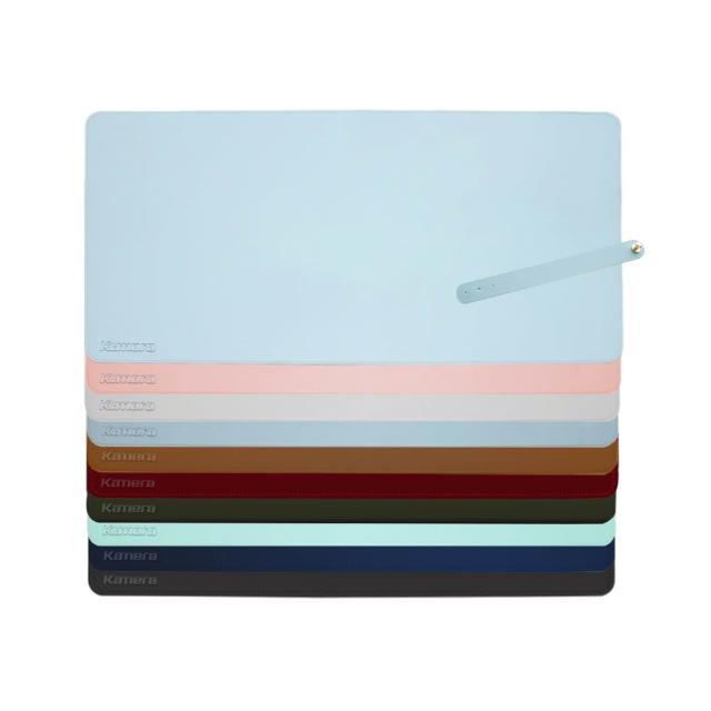 80x40CM 防水皮革桌墊(滑鼠墊/辦公桌墊/電腦桌墊/餐墊/附收納皮帶)