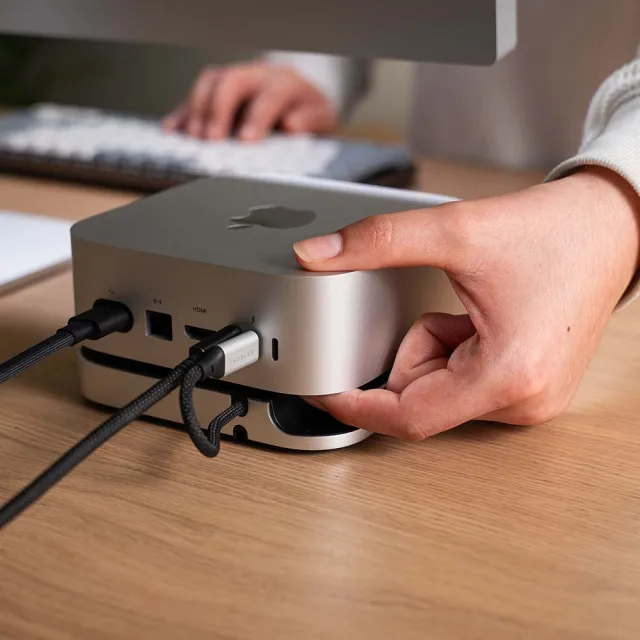 【Satechi】Mac Mini M4 Studio & Hub 擴充埠(銀色 / ST-GNMMES)
