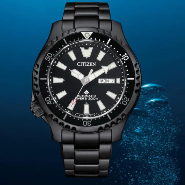 【CITIZEN 星辰】PROMASTER系列 亞洲限定 鋼鐵河豚EX Plus 潛水機械錶/44mm(NY0135-80E)