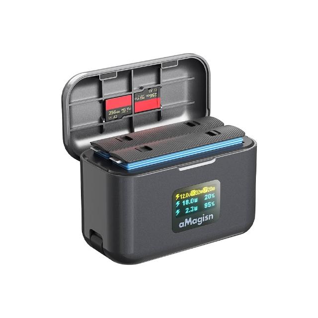 【AMAGISN】Insta360 X5 雙充快充充電盒(可收納記憶卡)