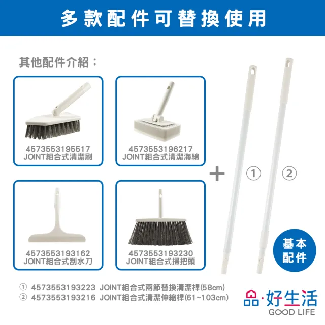 【GOOD LIFE 品好生活】JOINT組合式替換掃把頭(日本直送 均一價)