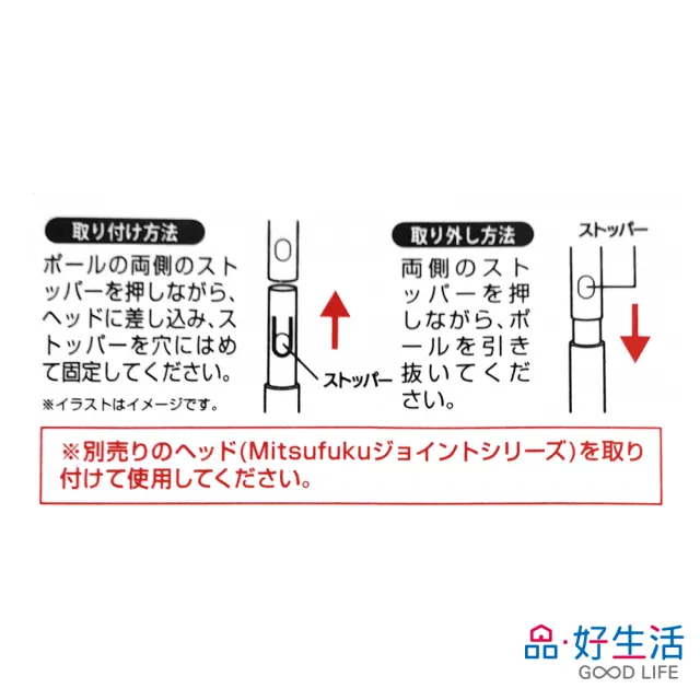 【GOOD LIFE 品好生活】JOINT組合式兩節替換清潔桿（58cm）(日本直送 均一價)