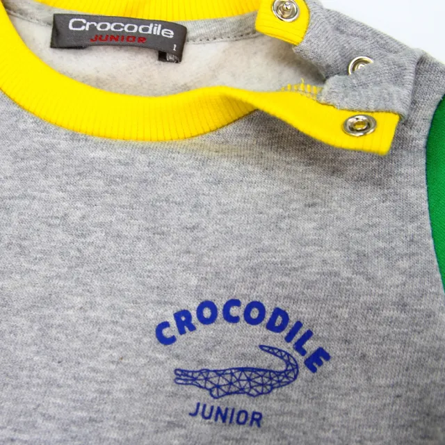 【Crocodile Junior 小鱷魚童裝】『小鱷魚童裝』撞色拼接口袋連身裝(產品編號 : C68597-23 小童款)