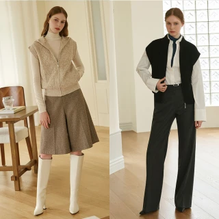 V CUT名品3D手織感暖織背心1+1