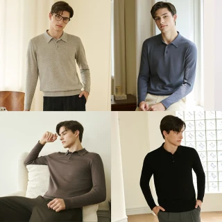 V CUT名品polo領型男針織上衣
