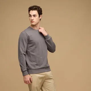 【NAUTICA】官方旗艦 男裝 經典休閒運動長袖T恤(灰色)