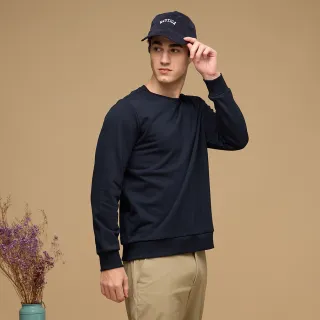 【NAUTICA】官方旗艦 男裝 經典休閒運動長袖T恤(藍色)