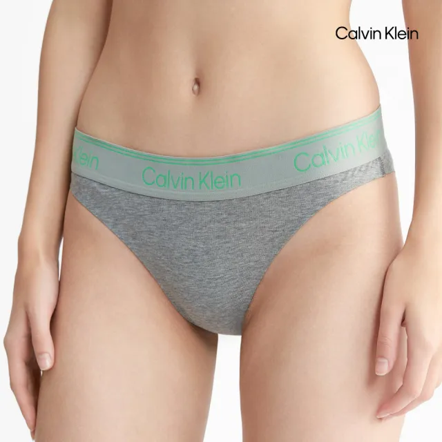 【CALVIN KLEIN】官方旗艦館 CK ATHLETIC 運動棉質丁字褲_灰色