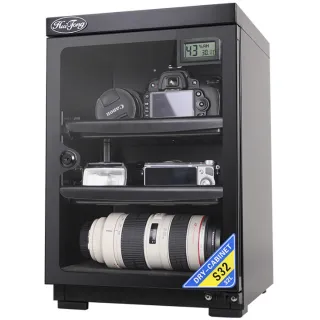 【RTAKO】電子防潮箱 32L相機防潮箱(可調層板 半導體製冷 智能控濕防潮櫃 相機鏡頭乾燥箱 收納防霉除濕櫃)