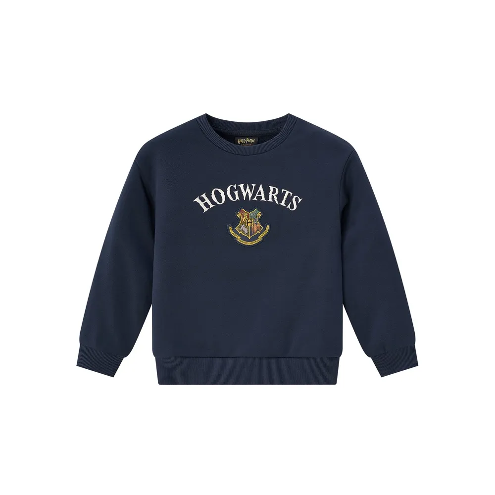 【GIORDANO 佐丹奴】童裝哈利波特授權長袖大學TEE Harry Potter系列(27 新海軍藍)
