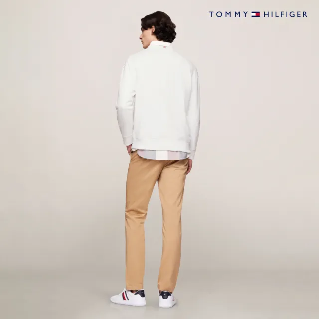 【TOMMY HILFIGER】官方旗艦館 同色調刺繡Logo大學T_白色