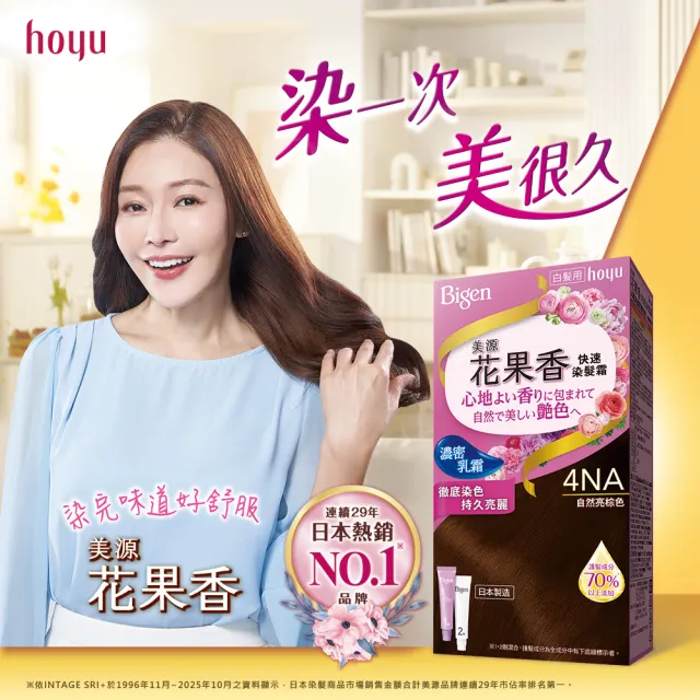 【Hoyu Bigen 美源】花果香快速染髮霜4件組