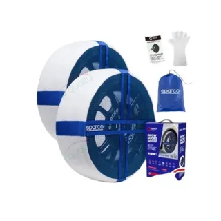 【Sparco】SPARCO 輪胎防滑雪襪 雪套 雪鏈 SPT624 285R60 2L 一組兩入(車麗屋)