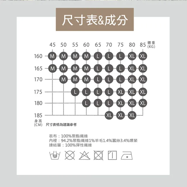 【MONTAGUT 夢特嬌】2件組羊毛絲圓領極暖絨長袖內衣(保暖衣 發熱衣 升溫 蓄熱 保暖)