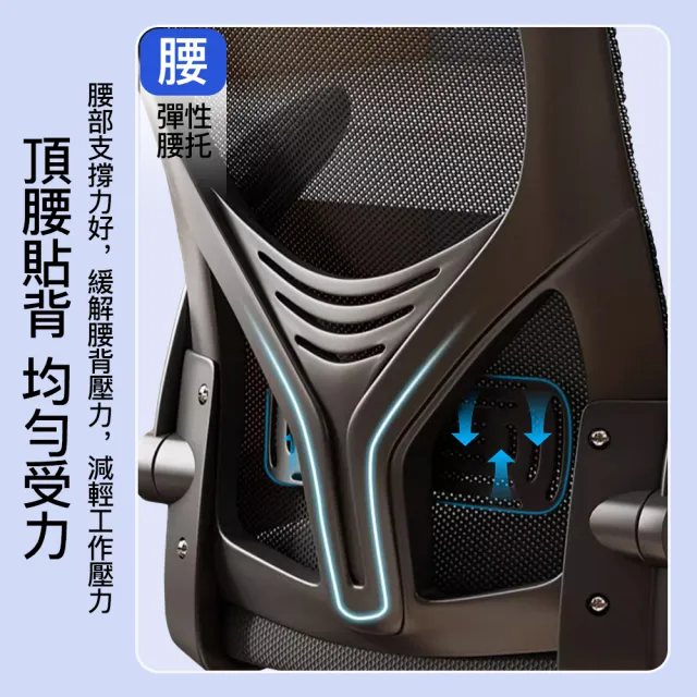 極美家居  升級款人體工學辦公椅 無頭枕白色款(辦公椅 書桌椅 椅子 旋轉椅 升降椅 會議椅 辦公室椅)