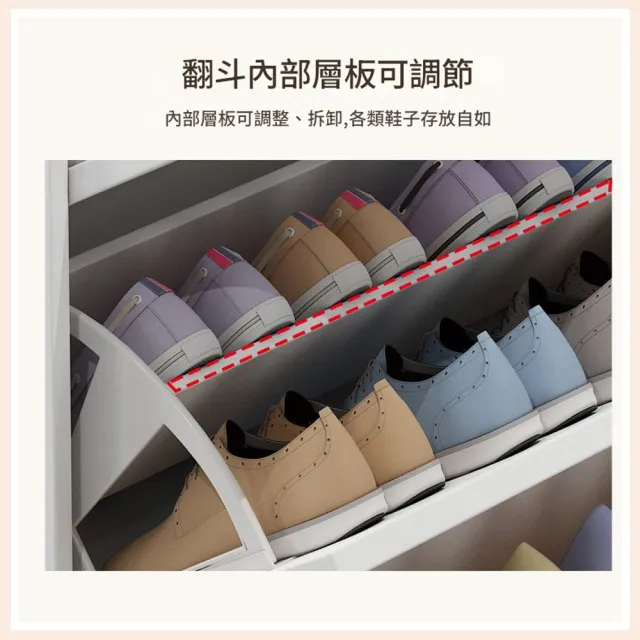 【凱琦家居】現代翻斗鞋架小戶型50x17x118CM(穿鞋櫃/超薄鞋櫃/防塵鞋櫃/17cm超薄鞋櫃)