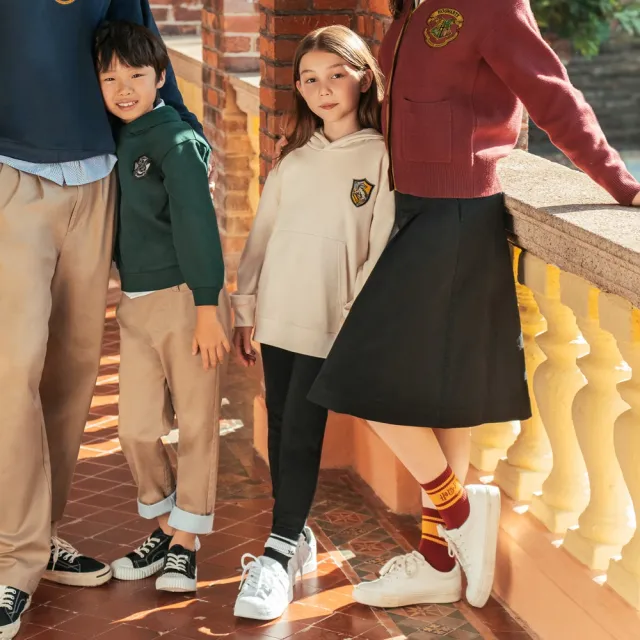 【GIORDANO 佐丹奴】童裝哈利波特授權長袖連帽上衣 Harry Potter系列(02 奶白)