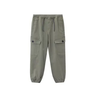 【GIORDANO 佐丹奴】童裝休閒戶外風格束口長褲(18 莽蒼綠)