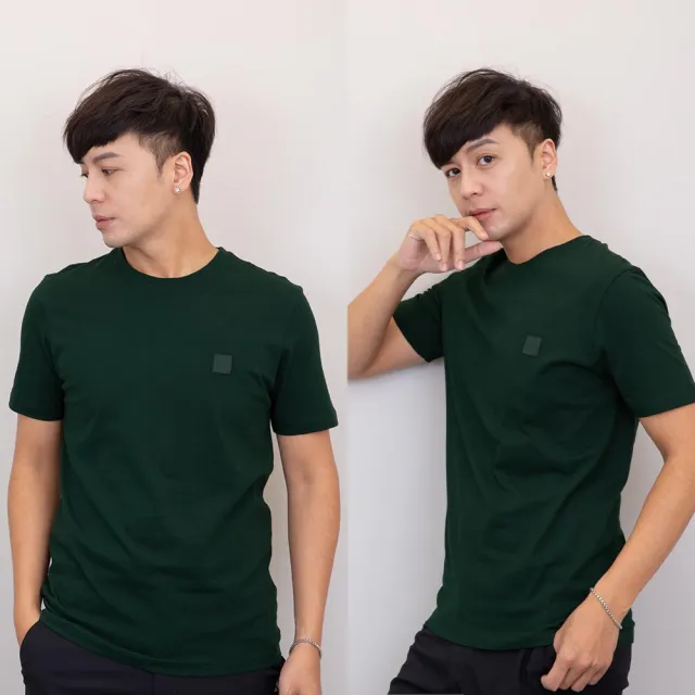 【BOSS】方標 BOSS 短T 修身 T恤 刺繡Logo 短袖 彈性 博斯 hugo boss 素T 上衣(1570)