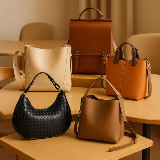 【BAGGLY&CO】精選頂級頭層牛皮真皮柔軟側背包斜背包後背包(真皮包包 均一價)