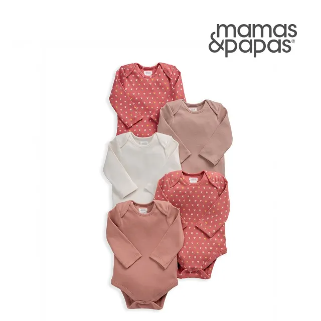 【Mamas & Papas】墨染花影-長袖包屁衣5件組(5種尺寸可選)