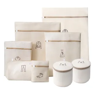 【PUSH!】居家生活用品 洗衣袋8件組 洗衣機專用防變形 洗衣袋洗毛衣網 洗衣機網袋護洗袋8件組(洗衣袋I85-2)