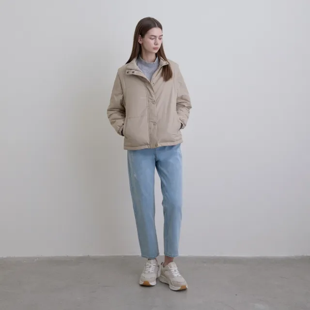 【GIORDANO 佐丹奴】女裝可拆袖麵包外套 E-care輕暖系列(37 燕麥卡其)
