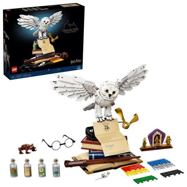 【LEGO 樂高】哈利波特系列 76391 Hogwarts Icons - Collectors Edition(霍格華茲 嘿美 禮物 居家擺設)