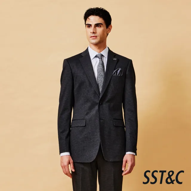 【SST&C】男款藏青玫瑰窄版真絲領帶-825211261351(限時85折)