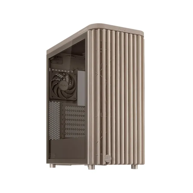 【ASUS 華碩】ProArt PA401 木質透側版 燕麥色 電腦機殼(PA401-WOOD-TG-BEIGE)
