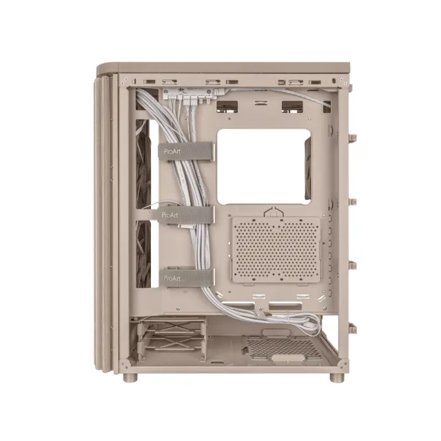 【ASUS 華碩】ProArt PA401 木質透側版 燕麥色 電腦機殼(PA401-WOOD-TG-BEIGE)