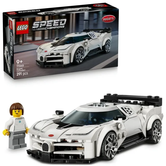 【LEGO 樂高】極速賽車系列 77240 Bugatti Centodieci 極致超跑(布加迪 居家擺設 跑車模型 積木)