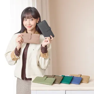 【OMC】 納帕薄型12卡1照舌扣牛皮長夾4105(13色任選)