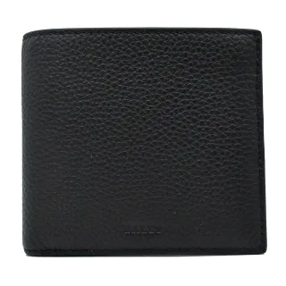 【BALLY】燙印LOGO荔枝牛皮八卡對開短夾