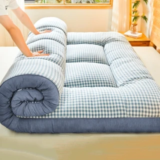 【木洸】加厚9cm摺疊床墊 單人床90公分軟墊(床墊/榻榻米/牀褥墊/保暖墊被/軟床墊)