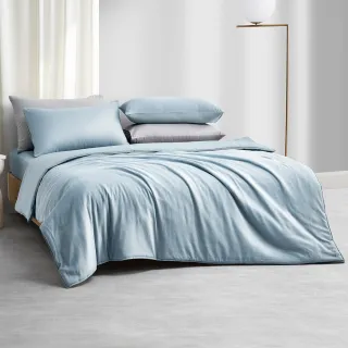 【MIT iLook】素色天柔絲石墨烯鋪棉兩用被床包組(單人/雙人/加大-多色任選)