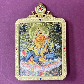 何超大師-黃財神金雕唐卡