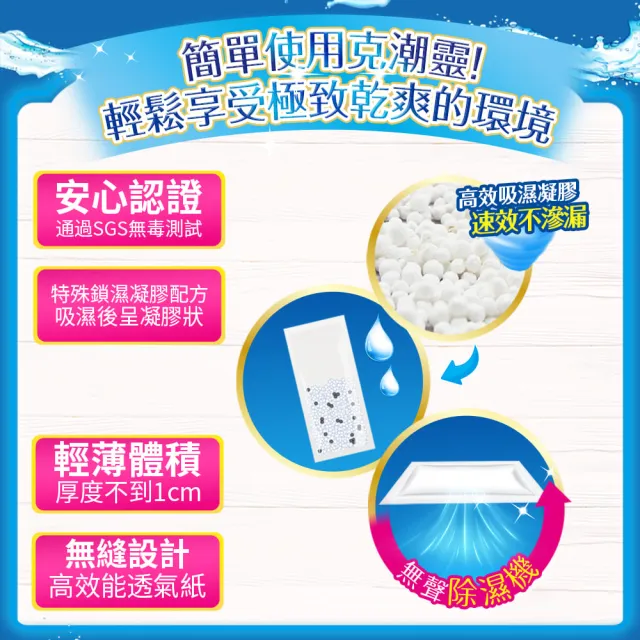 【克潮靈】消臭多用途除濕包48入 箱購-活性炭(4入/組x12組) 鞋內除濕/抽屜除濕/收納箱除濕