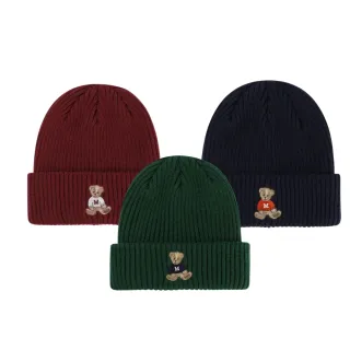 【MARITHE FRANCOIS GIRBAUD】官方旗艦 刺繡塗鴉熊針織毛帽(多款任選)